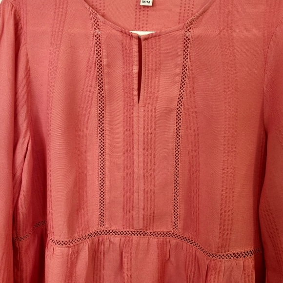 Fever Coral Peasant Blouse - Picture 5 of 13